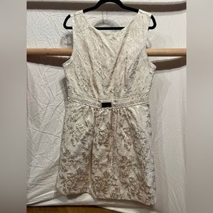 Cream Jacquard Jennifer Lopez Dress